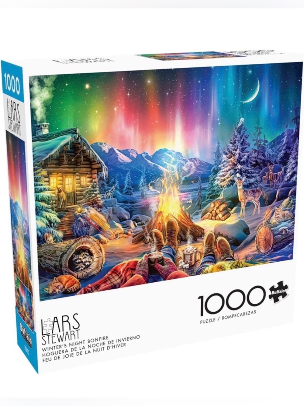 Buffalo Games “Winter’s Night Bonfire” by Lars Stewart – 1000 Piece Puzzle ❄️🔥